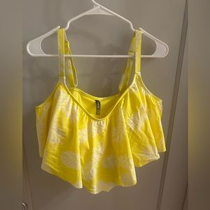 Torrid Size 3 Pineapple Flounce Bikini Top